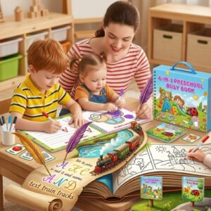 Montесори тиха книга с различни теми