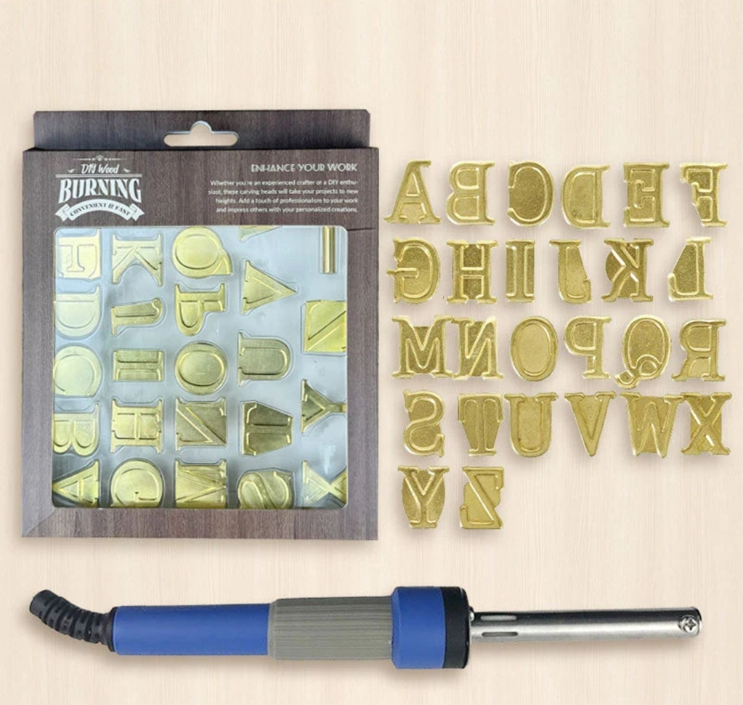 Deezio Messing-Schablonen mit Buchstaben und Zahlen, 7,6 cm, ineinandergreifende Alphabet-Schablonen – 46-teiliges Set