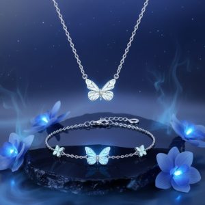 Set colier și brățară Fluturi Magici